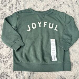 Little co crewneck sweater 18 mo joyful Christmas holiday